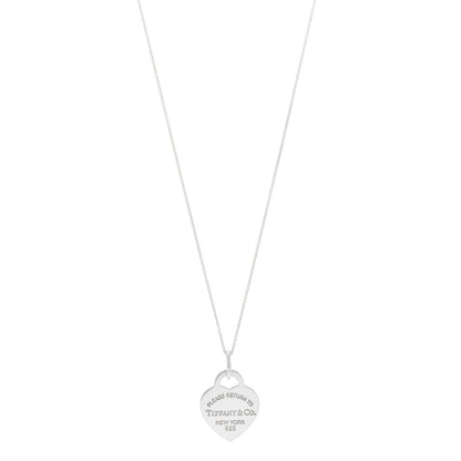 Tiffany Sterling Silver Medium Return to Tiffany Heart Pendant Necklace 1 of 5