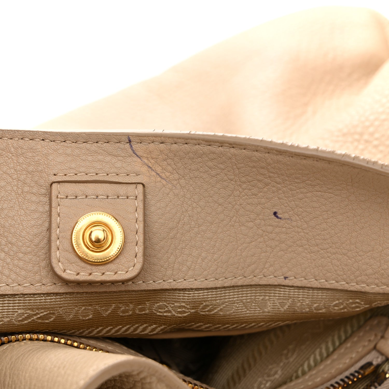 Prada Vitello Daino Side Pocket Hobo Sabbia 12 of 17