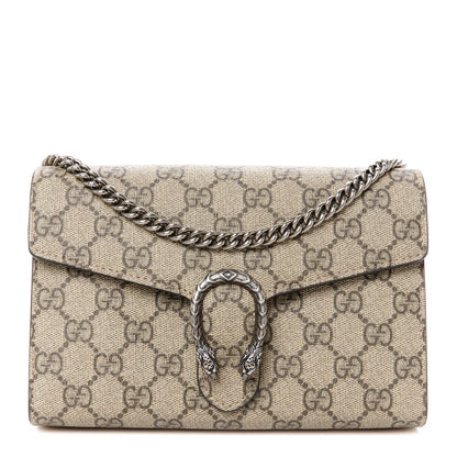 Gucci GG Supreme Monogram Mini Dionysus Chain Wallet Beige Taupe 1 of 10