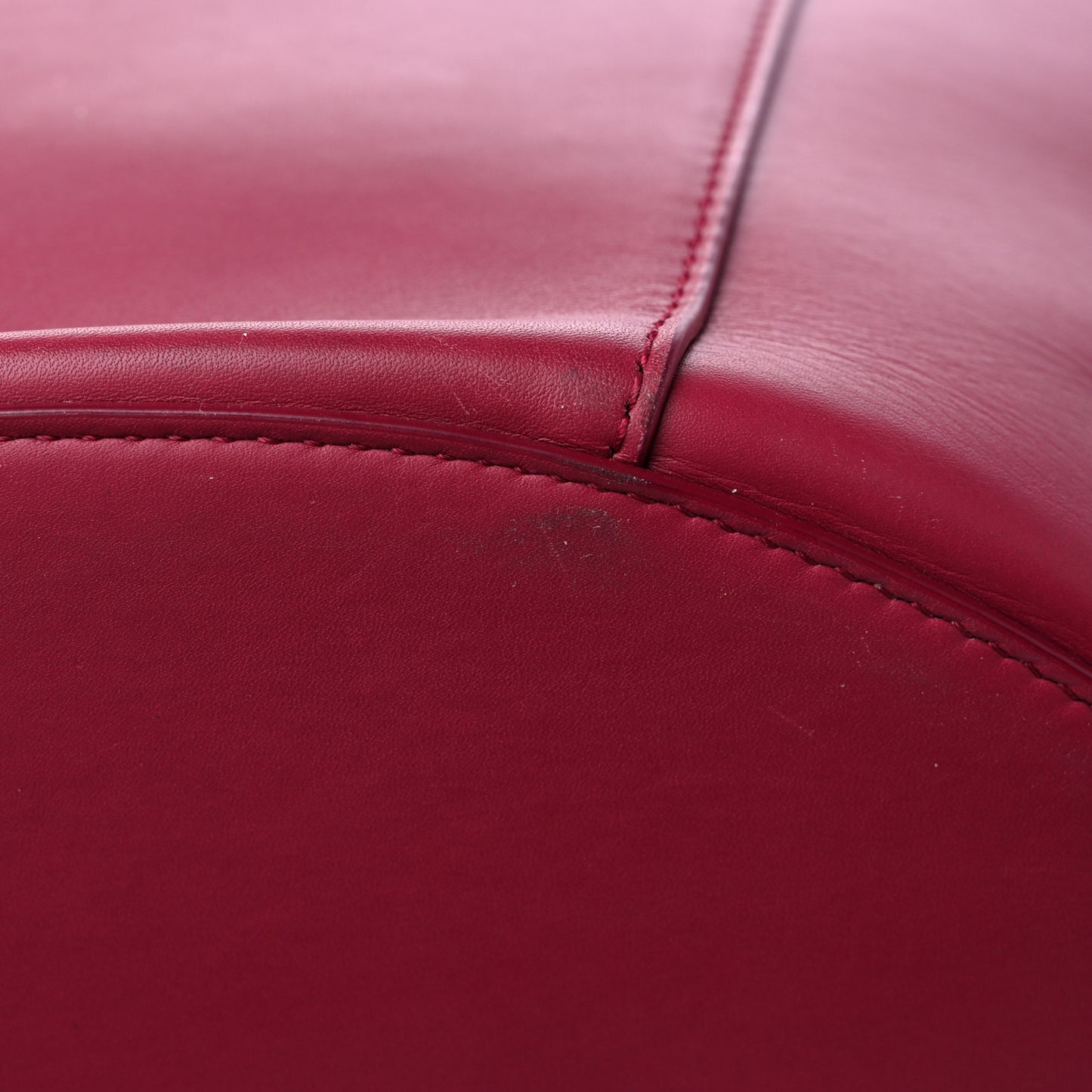 Calfskin Basket Tote Amaranto