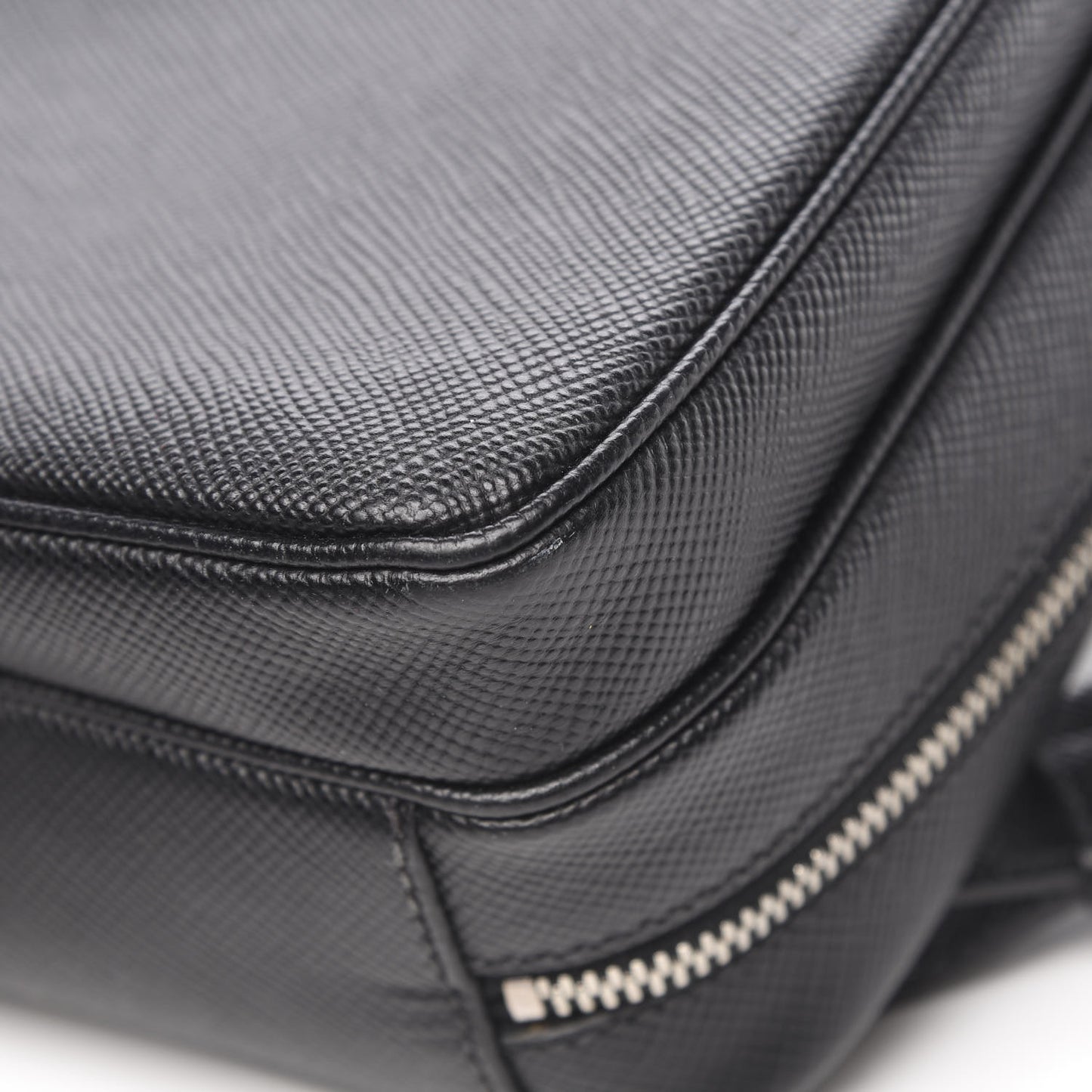 Saffiano Cuir Briefcase Backpack Black