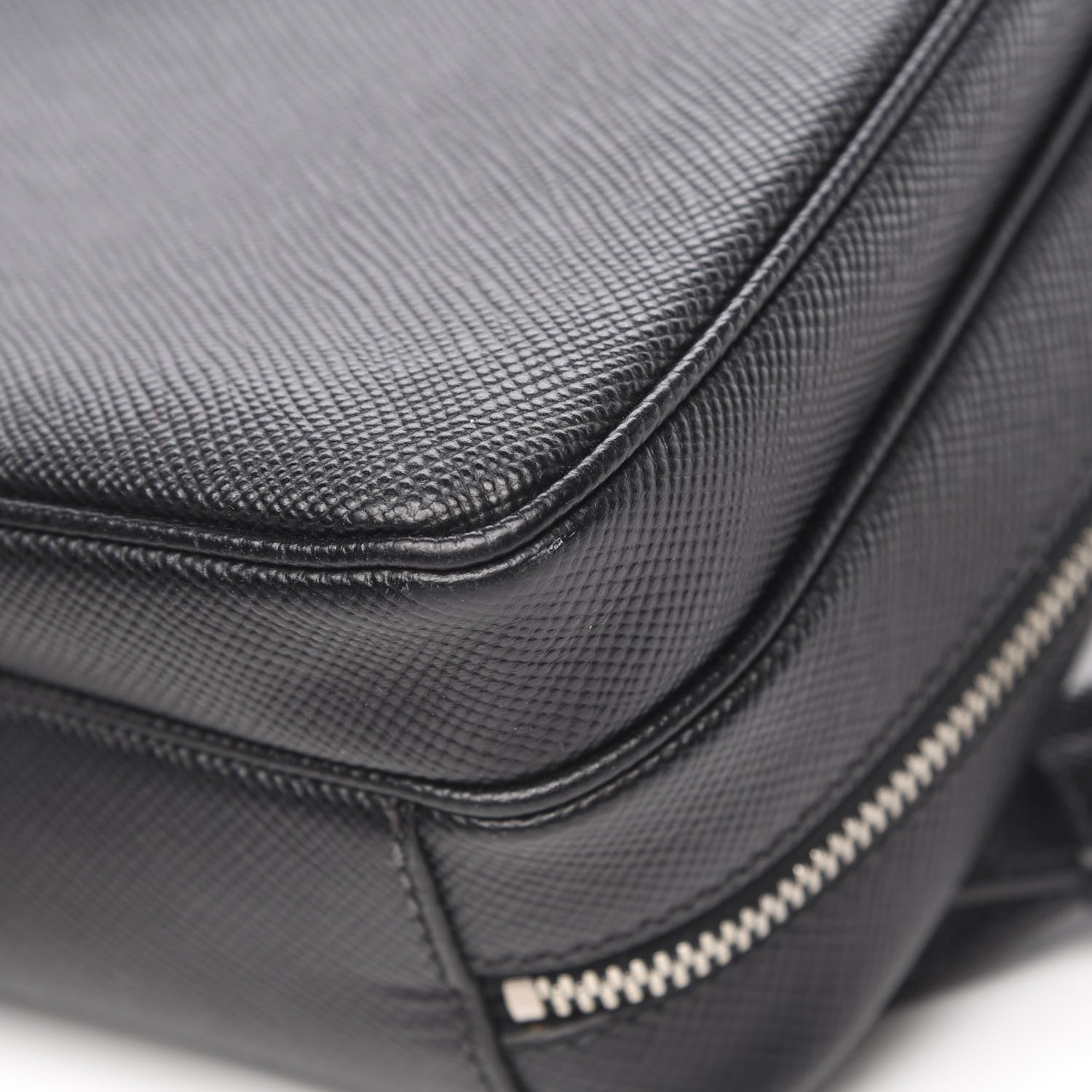 Prada Saffiano Cuir Briefcase Backpack Black 11 of 13