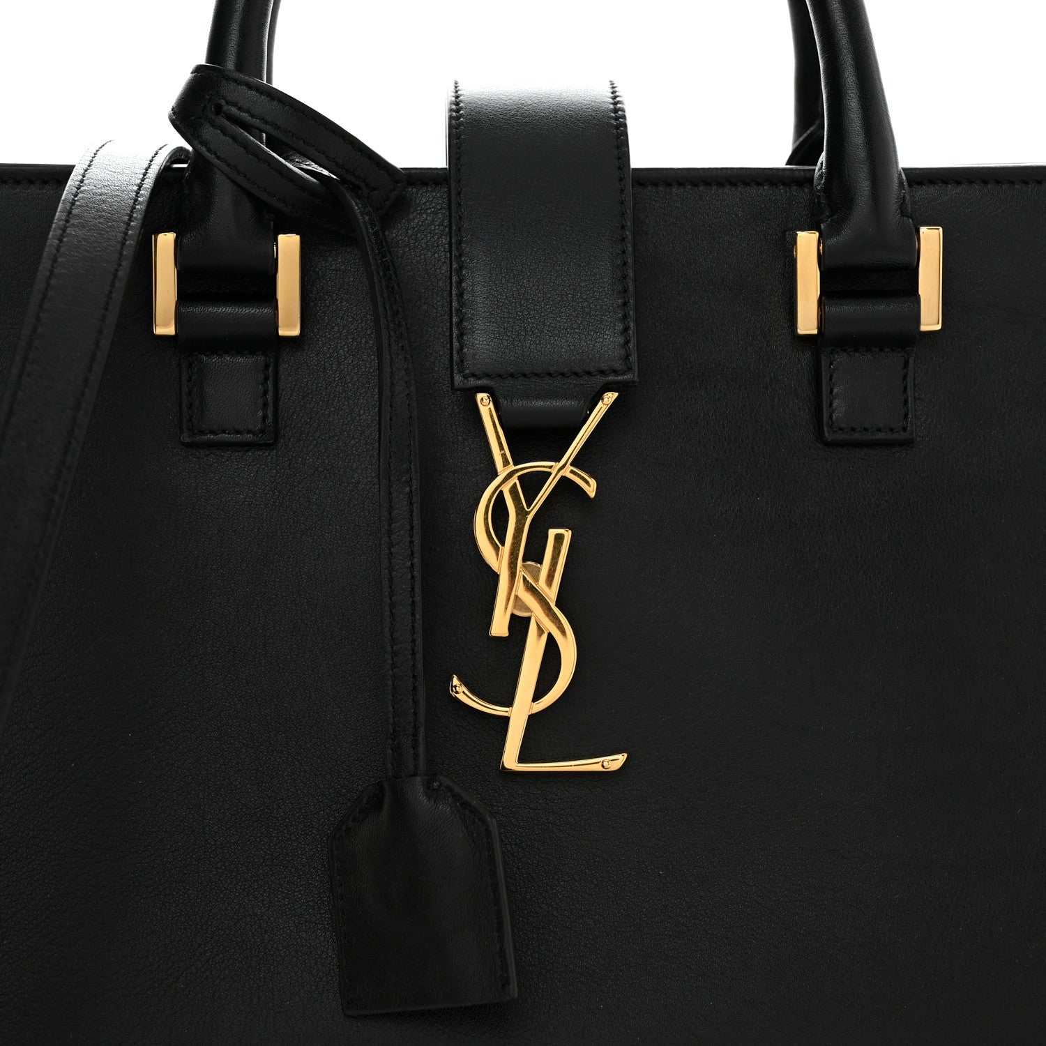 Saint Laurent Smooth Calfskin Small Cabas Monogram Black 8 of 10