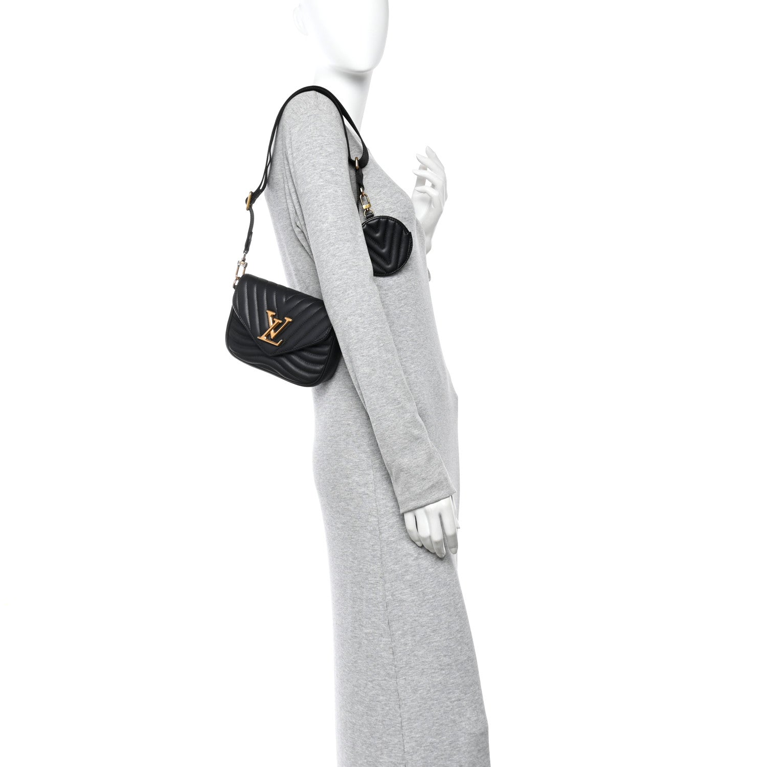 Louis Vuitton Calfskin New Wave Multi Pochette Black 2 of 9