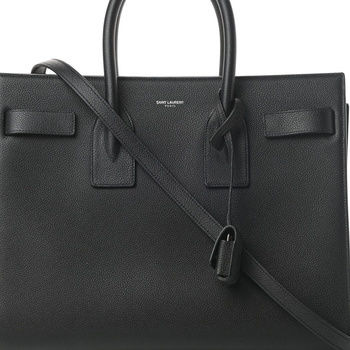 Grained Calfskin Small Sac De Jour Black