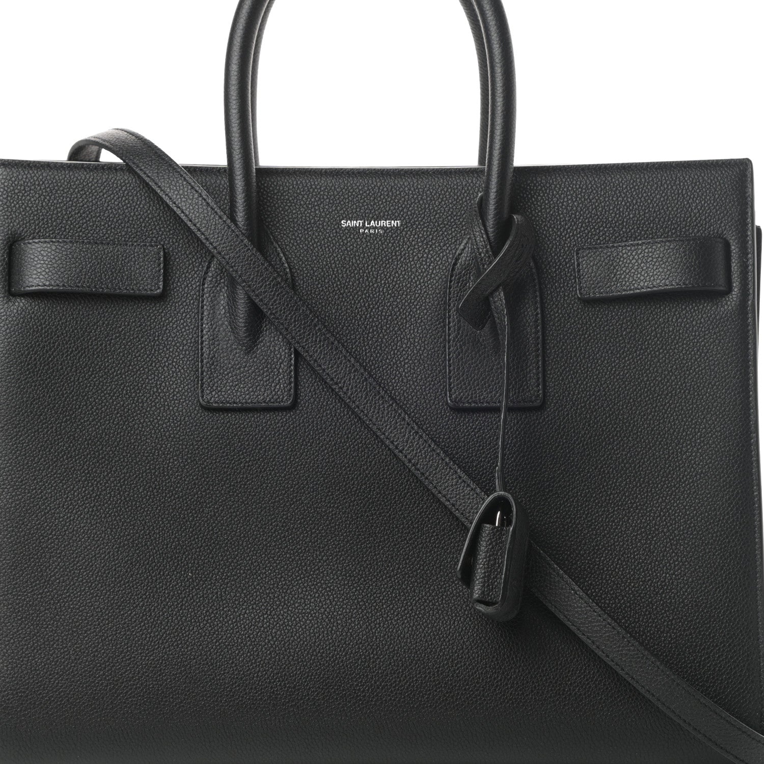 Saint Laurent Grained Calfskin Small Sac De Jour Black 8 of 12