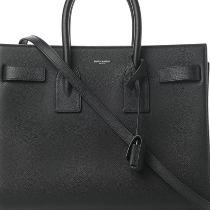 Saint Laurent Grained Calfskin Small Sac De Jour Black 8 of 12