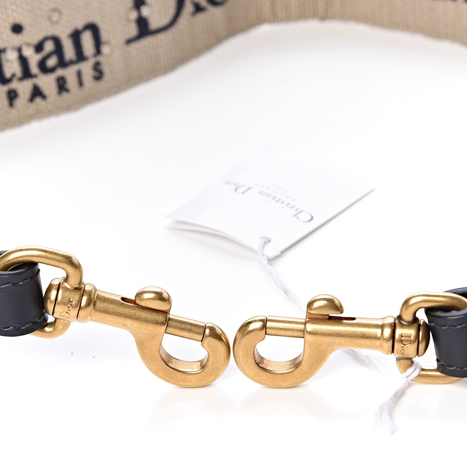 Christian Dior Oblique Studded Shoulder Strap Blue 4 of 4