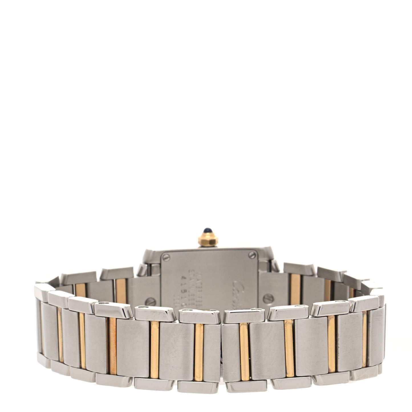 Stainless Steel 18K Yellow Gold 20mm Tank Francaise Quartz Watch