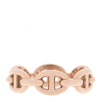 Hermes 18K Rose Gold PM Chaine d'Ancre Enchainee Ring 51 5.75 3 of 5