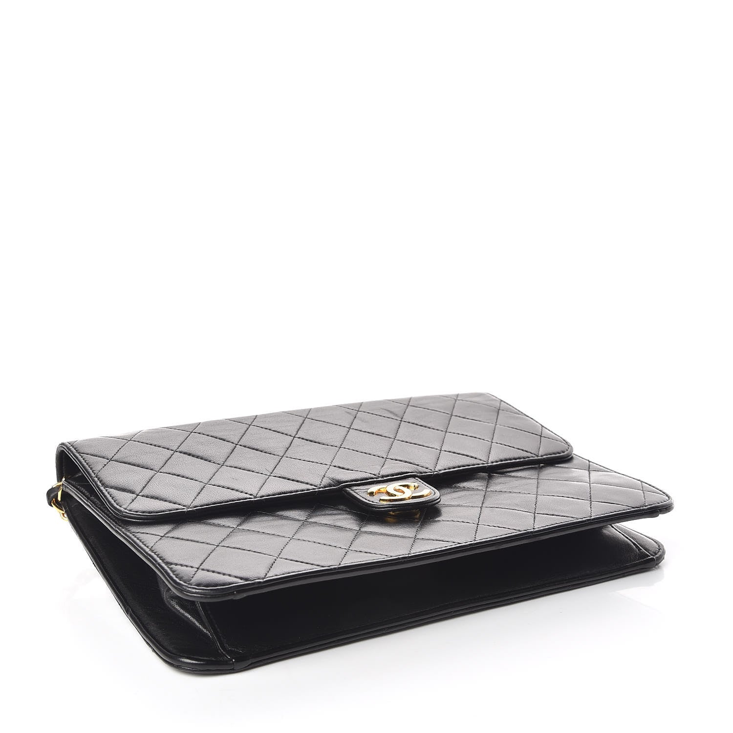 Chanel Lambskin Quilted Medium Single Flap Black 4 of 11