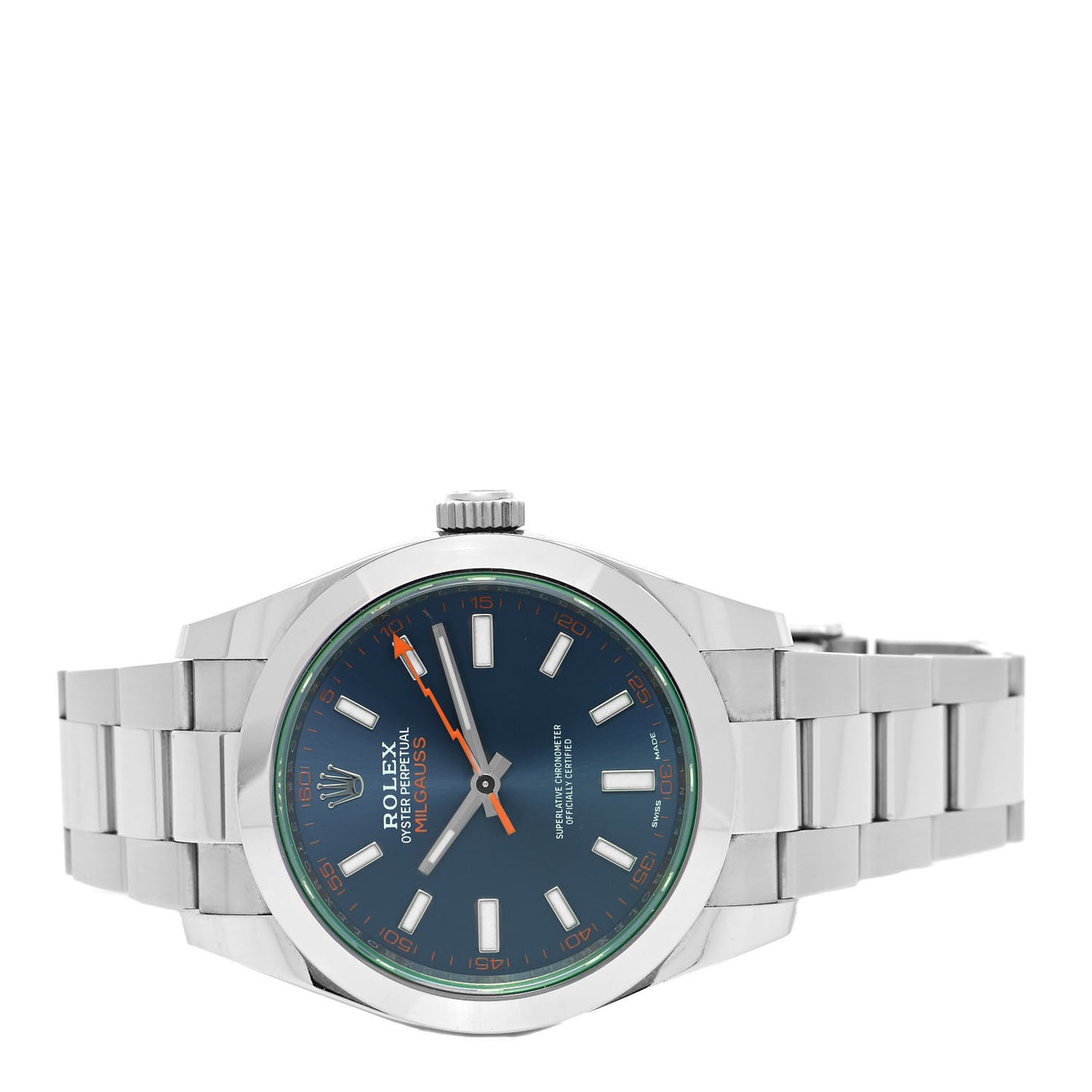 Stainless Steel 40mm Oyster Perpetual Milgauss Watch Z-Blue 116400GV