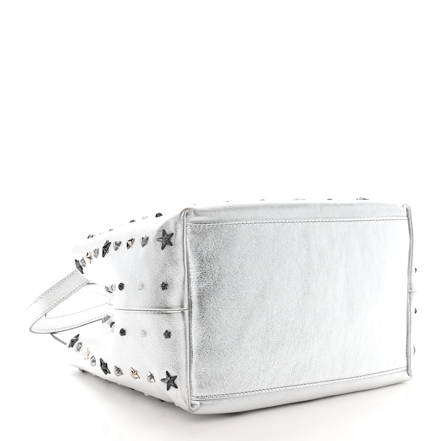 Jimmy Choo Metallic Nappa Small Star Studded Sofia Tote Silver Mix 4 of 10