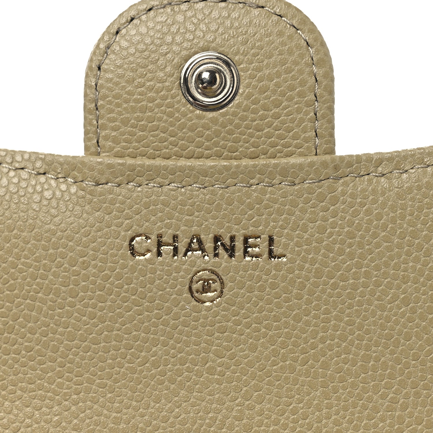 Chanel Caviar Quilted Compact Flap Wallet Light Green 7 of 11