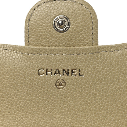 Chanel Caviar Quilted Compact Flap Wallet Light Green 7 of 11