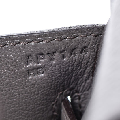 Hermes Taurillon Clemence Birkin 30 Etain 30 of 37