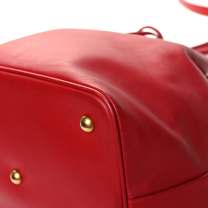 Saint Laurent Calfskin Large Emmanuelle Bucket Bag Lipstick Red 10 of 18