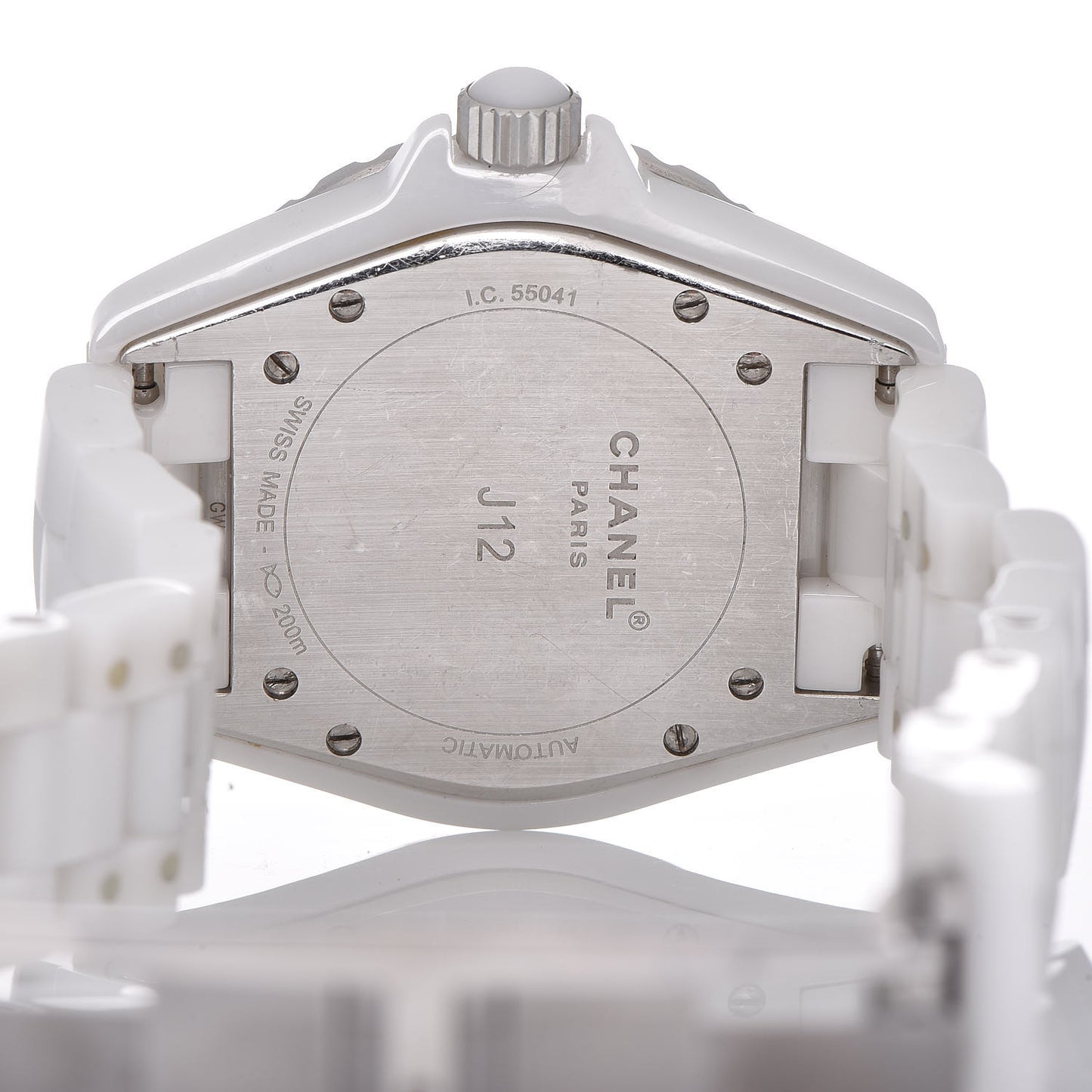 Stainless Steel Ceramic Diamond 38mm J12 Automatic Watch White