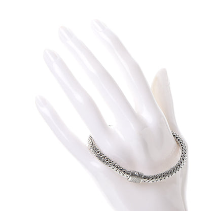 John Hardy Sterling Silver Pave Diamond Medium Classic Chain Clasp Bracelet 2 of 7
