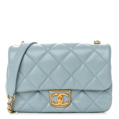 Chanel Lambskin Quilted Mini Flap Light Blue 1 of 12