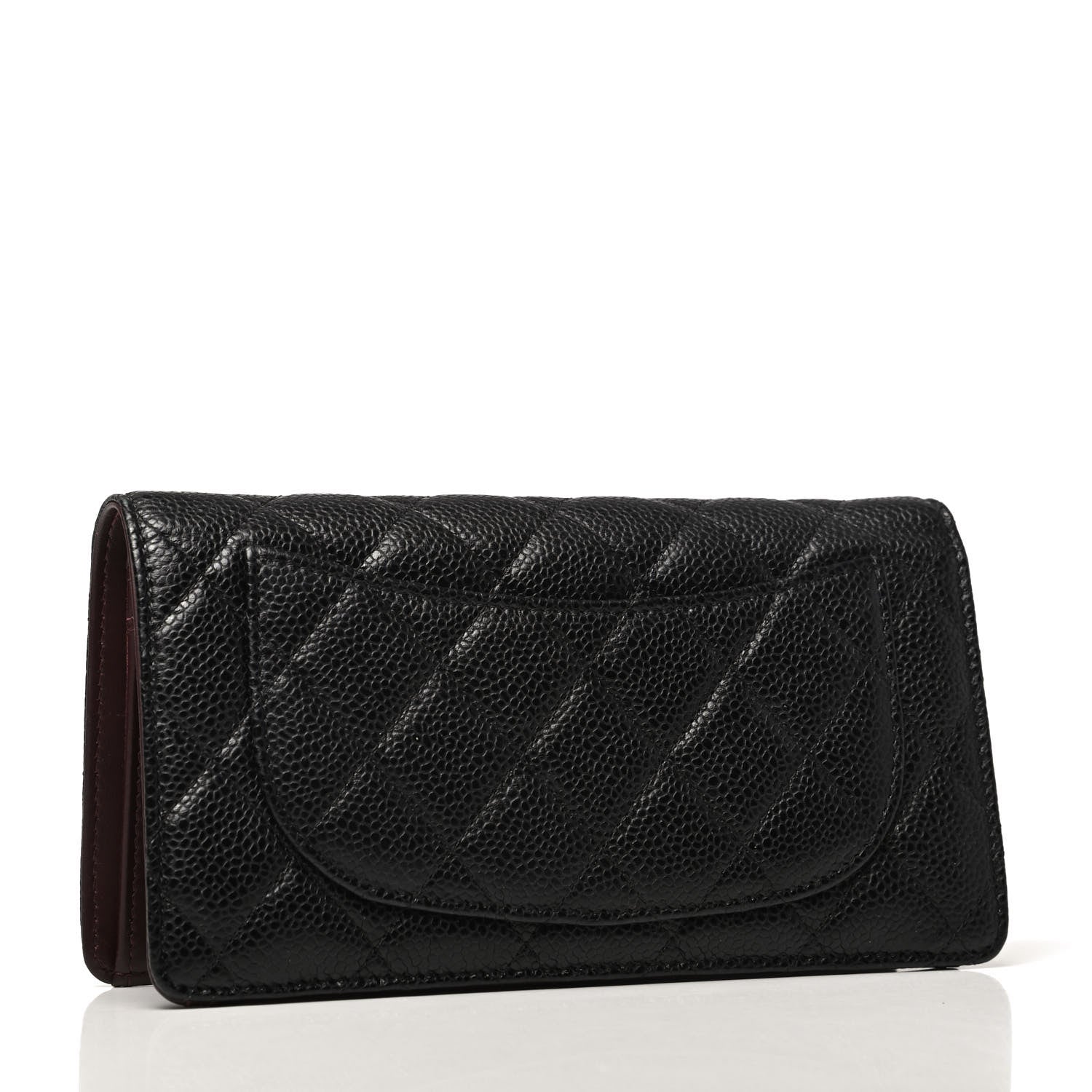 Chanel Caviar Quilted Yen Wallet Black 3 of 9