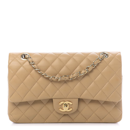 Chanel Lambskin Quilted Medium Double Flap Beige 1 of 12