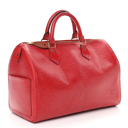 Louis Vuitton Epi Speedy 30 Castillan Red 3 of 11
