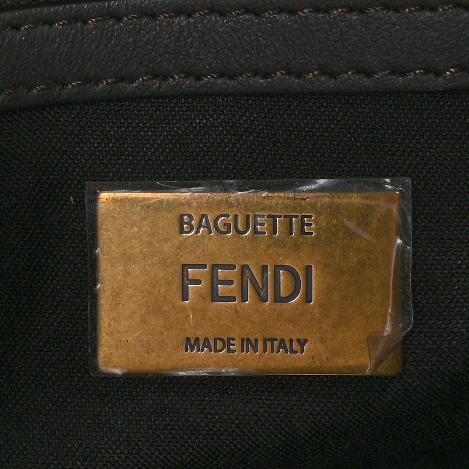 Fendi Fabric Jacquard FF 1974 Midi Chain Baguette Tobacco Moro 6 of 11