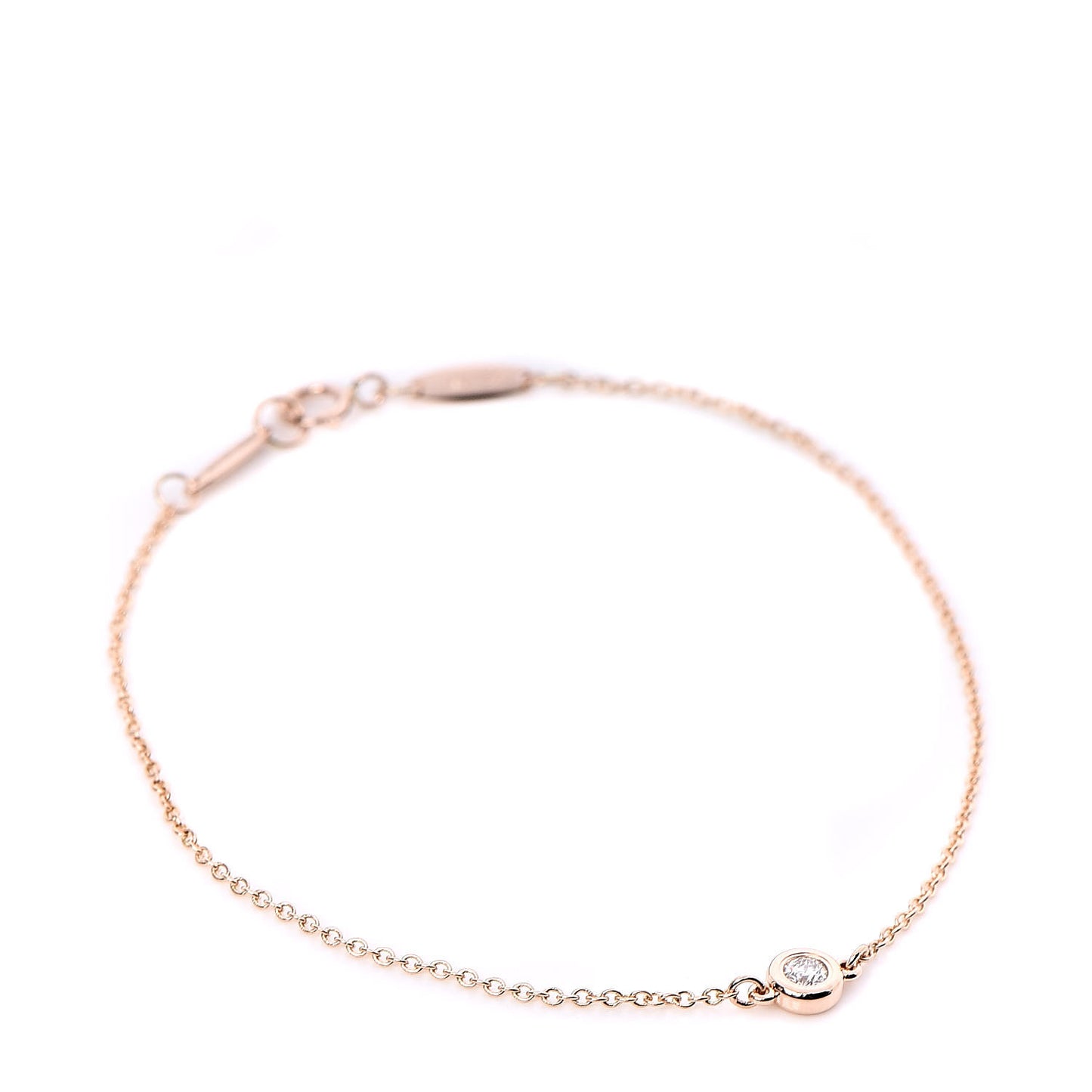 18K Rose Gold Diamond .08ct Elsa Peretti Diamonds by the Yard Bracelet