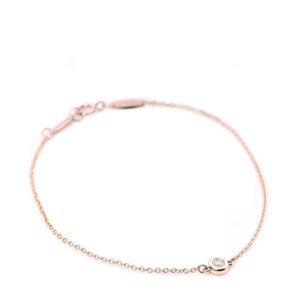 Tiffany 18K Rose Gold Diamond .08ct Elsa Peretti Diamonds by the Yard Bracelet 1 of 6