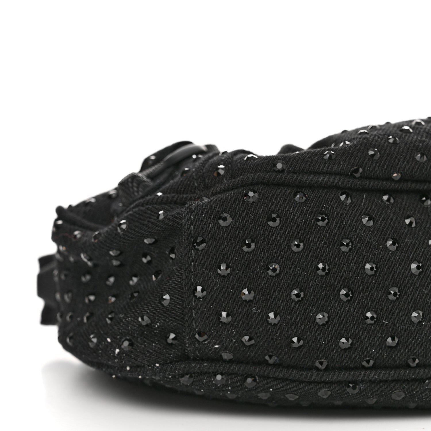 Balenciaga Denim Embellished Le Cagole Shoulder Bag XS Black 9 of 10