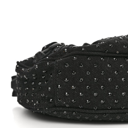 Balenciaga Denim Embellished Le Cagole Shoulder Bag XS Black 9 of 10