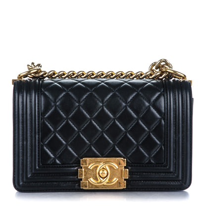Chanel Lambskin Quilted Small Boy Flap Black 1 of 8