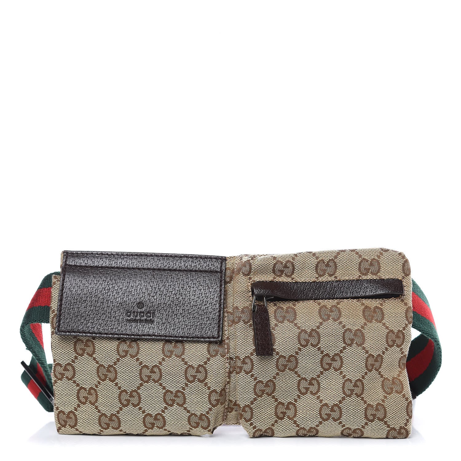Gucci Monogram Web Belt Bag Dark Brown 1 of 8