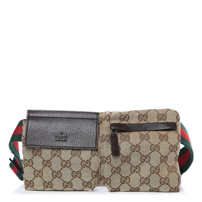 Gucci Monogram Web Belt Bag Dark Brown 1 of 8