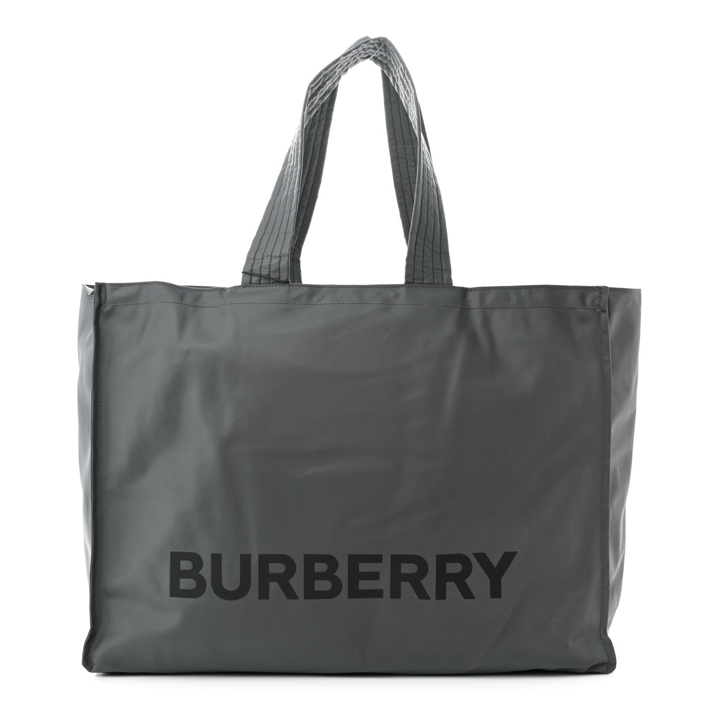 Nylon Logo Trench Tote Bag Grey