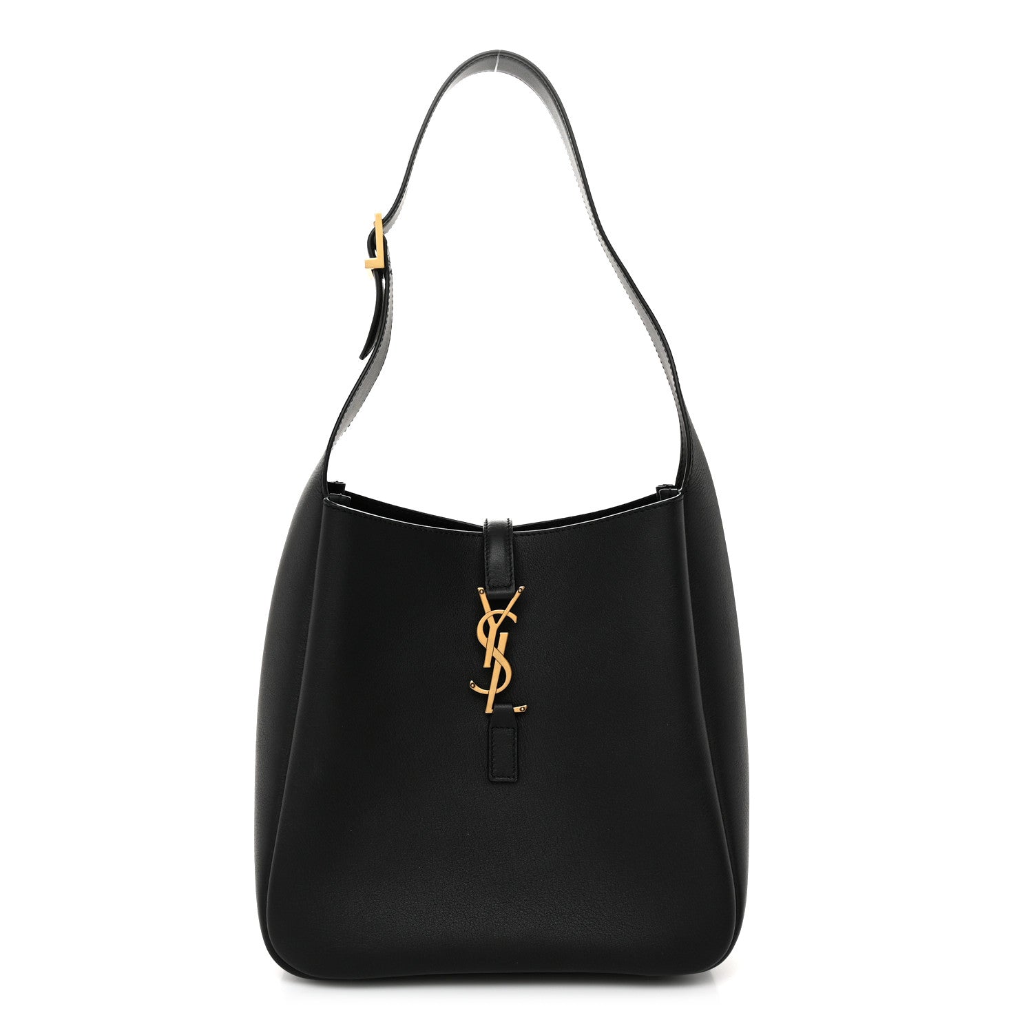 Saint Laurent Smooth Calfskin Small Le 5 A 7 Soft Hobo Black 1 of 9