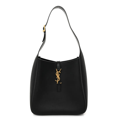 Saint Laurent Smooth Calfskin Small Le 5 A 7 Soft Hobo Black 1 of 9