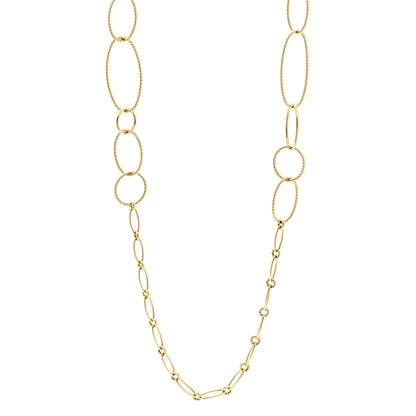 David Yurman 18K Yellow Gold Mobile Link Chain Necklace 36" 1 of 4
