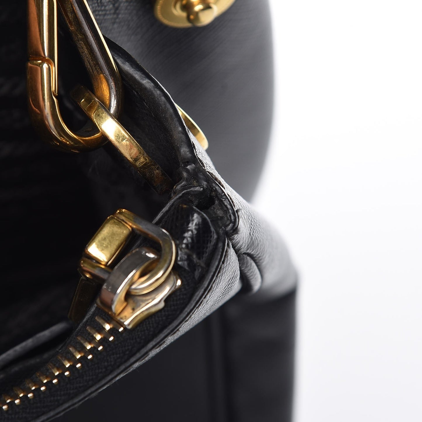 Saffiano Small Galleria Double Zip Tote Black