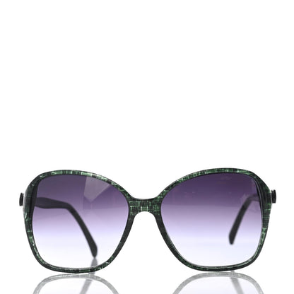 Chanel Acetate CC Tweed Effect Bow Sunglasses 5205 Green 2 of 8