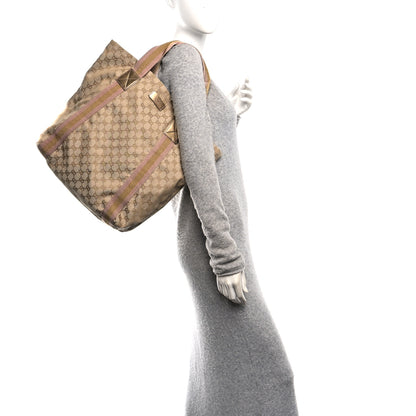 Gucci GG Monogram Medium Web Handle Vertical Tote Pink Gold 2 of 10
