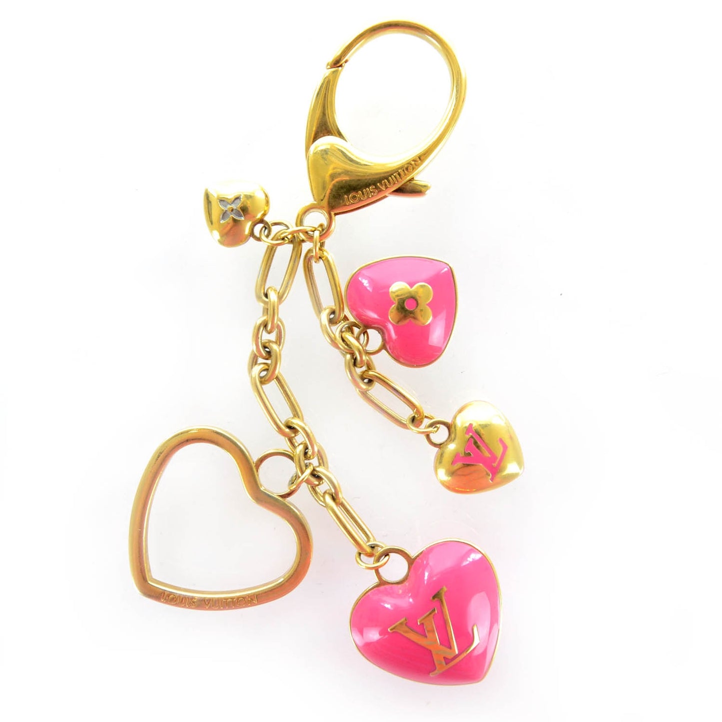 Coeurs Heart Bag Charm Pink