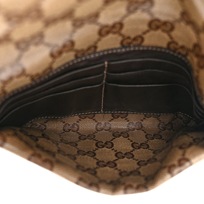Gucci Crystal Monogram Wallet On Chain Beige Dark Brown 6 of 11