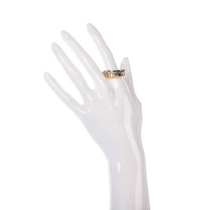 Christian Dior 18K Yellow Gold Gourmette Ring 58 8.25 2 of 3