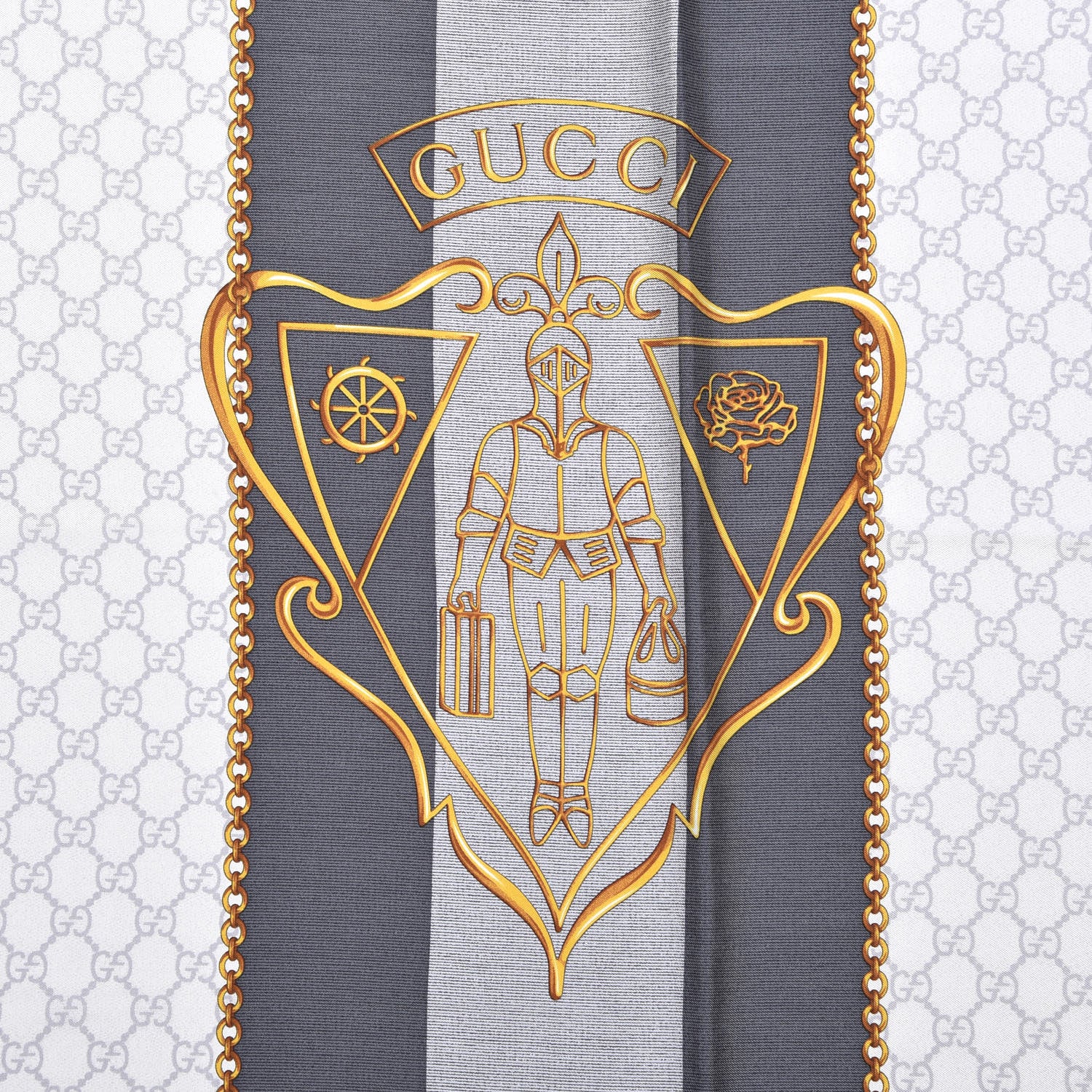 Gucci Silk Hysteria Scarf Grey 4 of 4