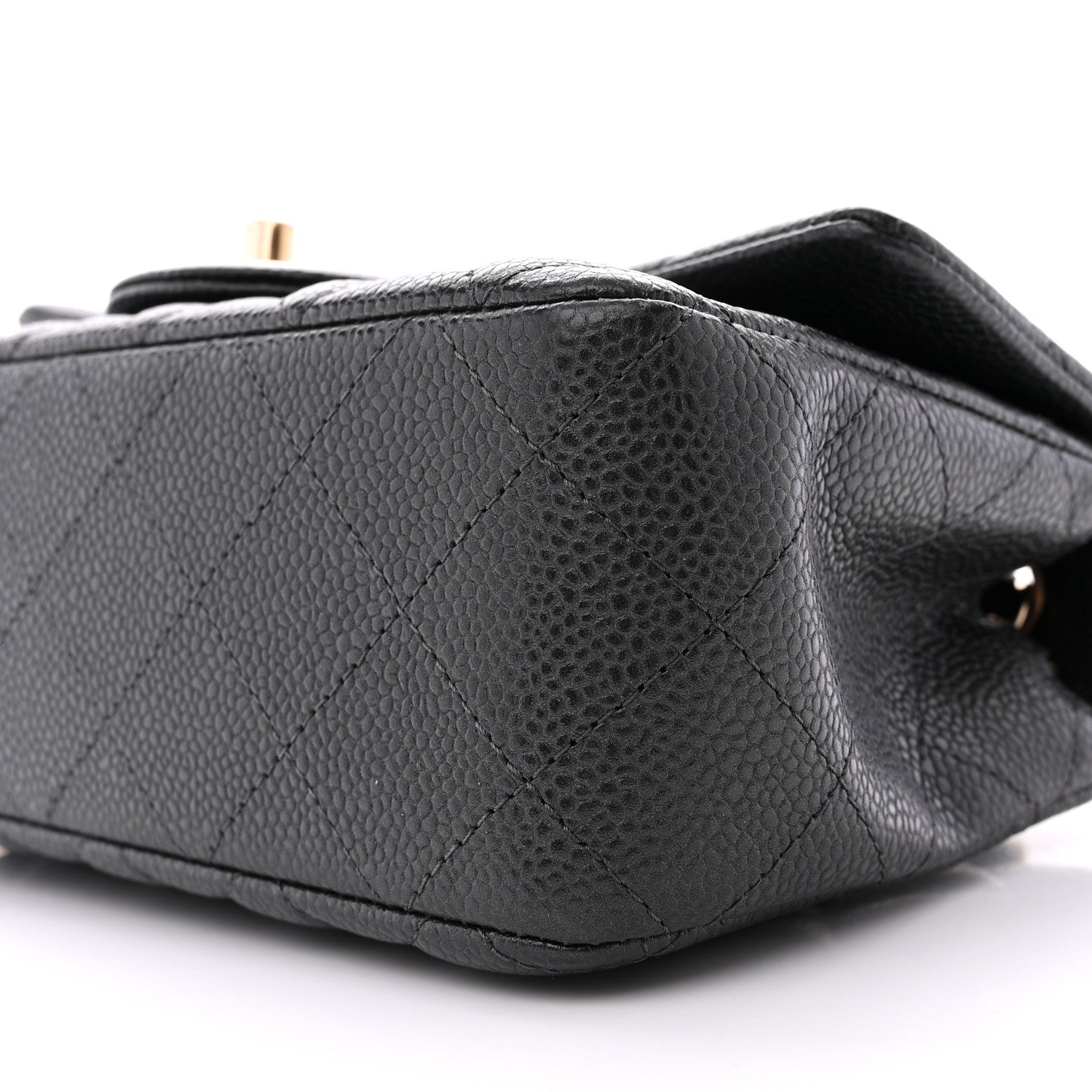 Chanel Caviar Quilted Mini Rectangular Flap Dark Grey 10 of 11
