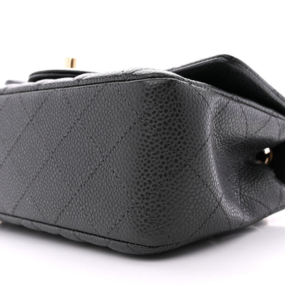 Chanel Caviar Quilted Mini Rectangular Flap Dark Grey 10 of 11