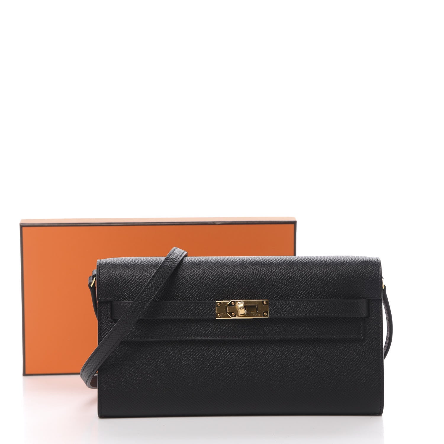 Hermes Epsom Kelly Wallet To Go Black 10 of 10