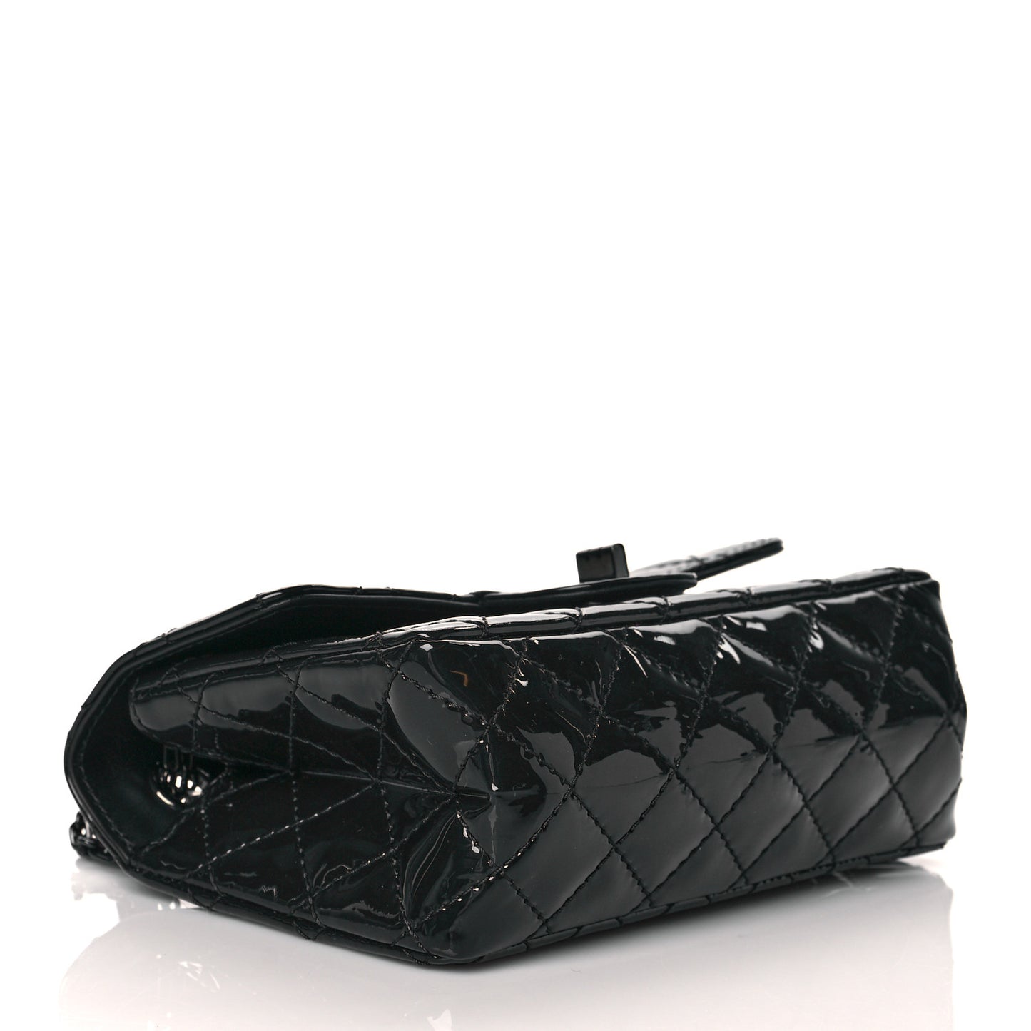 Patent Calfskin Quilted 2.55 Reissue Mini Flap So Black
